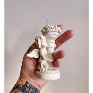 3 Set Cherub Figurine Colum Angel Candlestick Holder 4" Valentine Xmas Holiday